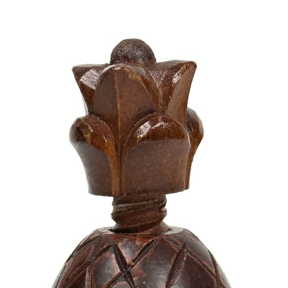Vintage Pineapple Carved Wood Nutcracker Screw Gallery Originals Fun Home Decor - Picture 2 of 7